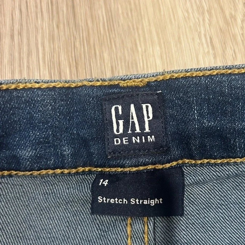 NWT Kids GAP‎ Stretch Straight Jeans Blue Denim Size 14 Boys